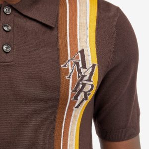 AMIRI Stack Stripe Knit Polo Shirt