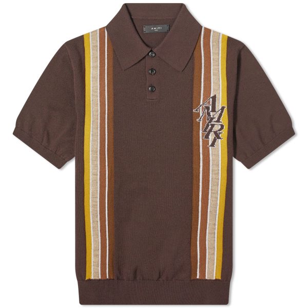 AMIRI Stack Stripe Knit Polo Shirt