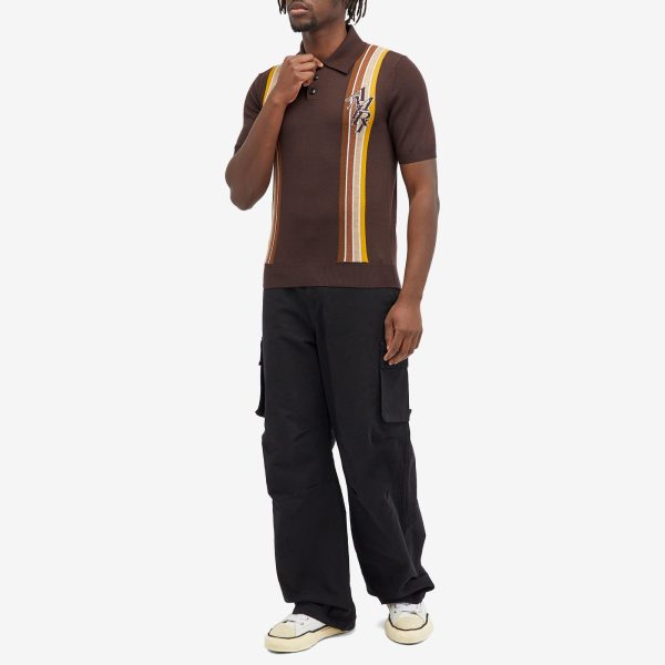 AMIRI Stack Stripe Knit Polo Shirt