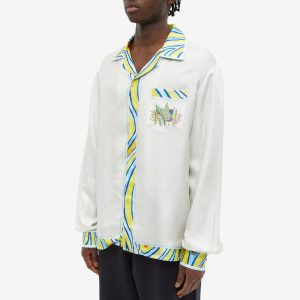 Casablanca Aquatique Long Sleeve Silk Shirt