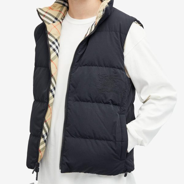 Burberry Nylon Check Puffer Gilet