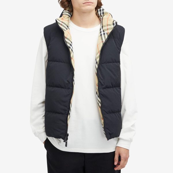 Burberry Nylon Check Puffer Gilet