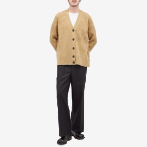 Róhe Ribbed Boiled Wool Knitted Cardigan