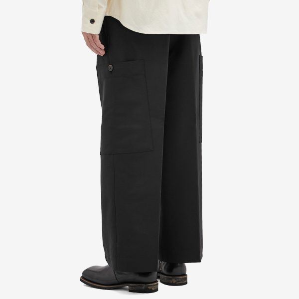 Róhe Wide Leg Drawcord Cargo Trousers