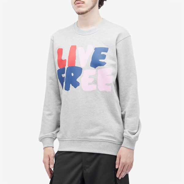 Comme des Garçons SHIRT Live Free Crew Sweatshirt