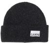 GANNI Structured Rib Beanie