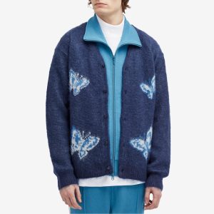 END. x Needles 'Indigo Wash' Mohair Cardigan