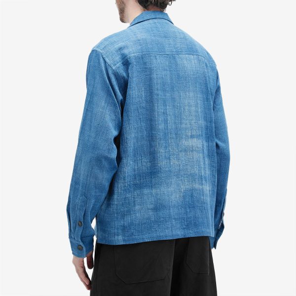 Kartik Research Indigo Dyed Embroidered Long Sleeve Shirt