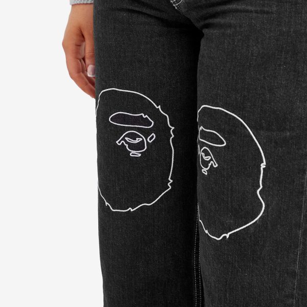 A Bathing Ape Ape Head Oversized Jeans