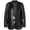 Anine Bing Classic Blazer Jacket In Recyled Leather