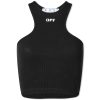 Off-White Off Stamp Logo Ribbed Crop Top