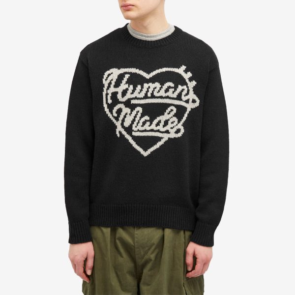 Human Made Knitted Heart Crew Neck Jumper