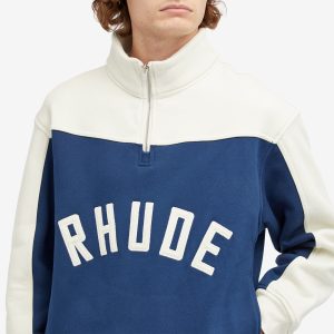 Rhude Cotrast Quarter Zip Logo Jacket