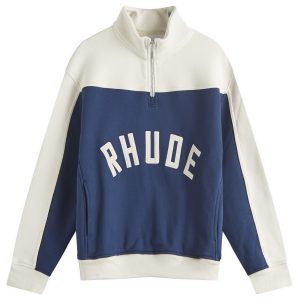 Rhude Cotrast Quarter Zip Logo Jacket