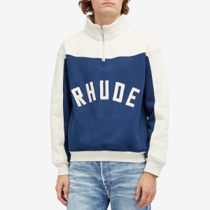 Rhude Cotrast Quarter Zip Logo Jacket