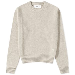 AMI Paris Tonal Heart Cashmere Crew Knit