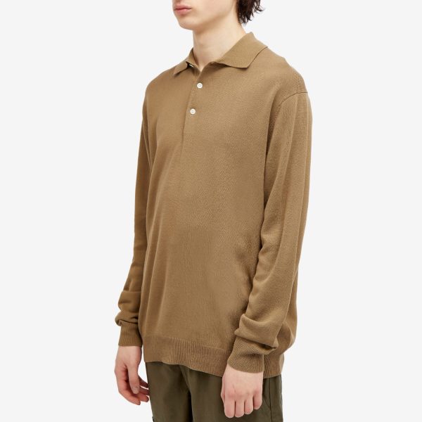 Beams Plus 12g Knit Long Sleeve Polo