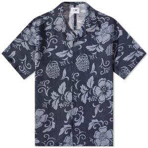 NN07 Ole Linen Floral Vacation Shirt