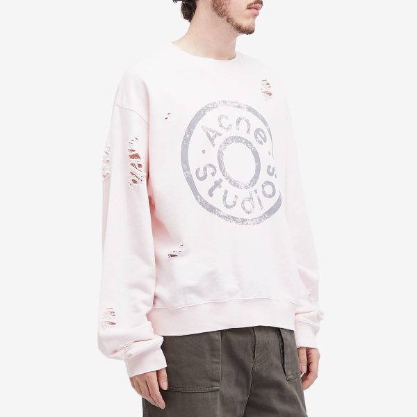 Acne Studios Franziska Button Logo Sweatshirt