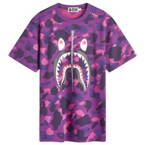 A Bathing Ape All Over Colour Camo Shark T-Shirt