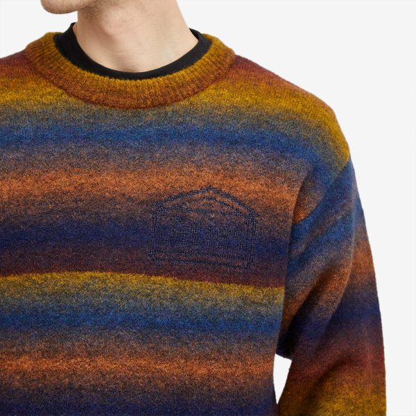 Aries Boucle Space Dye Crew Knit Sweatshirt