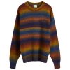 Aries Boucle Space Dye Crew Knit Sweatshirt