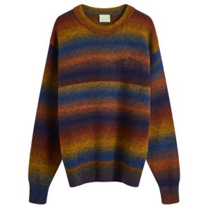 Aries Boucle Space Dye Crew Knit Sweatshirt