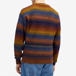 Aries Boucle Space Dye Crew Knit Sweatshirt