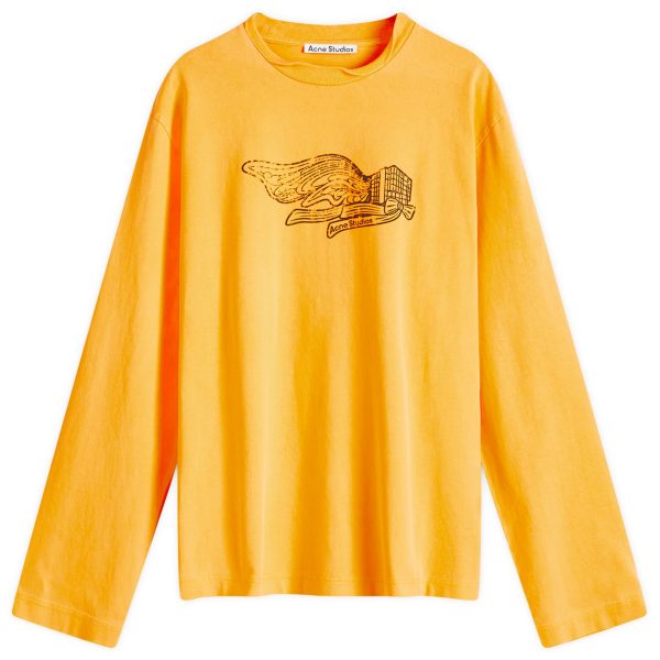 Acne Studios Edden Logo Wings Long Sleeve T-Shirt