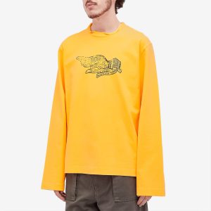 Acne Studios Edden Logo Wings Long Sleeve T-Shirt