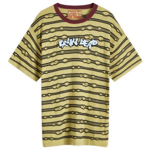 Brain Dead Embroidered Puckered Stripe T-Shirt