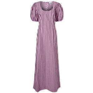 GANNI Stripe Cutout Dress