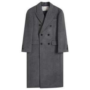 DUNST Unisex Tailored Double-Breasted Wool Coat