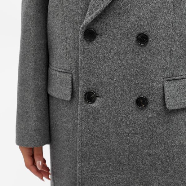 DUNST Unisex Tailored Double-Breasted Wool Coat