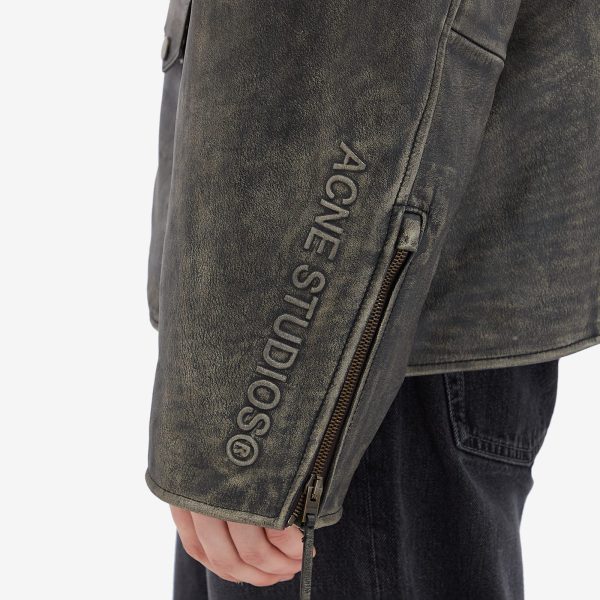 Acne Studios Liker Sanding Leather Jacket