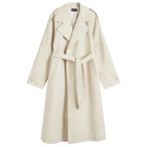 Meotine Rico Long Canvas Trench Coat