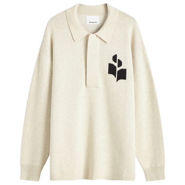 Isabel Marant William Logo Long Sleeve Polo