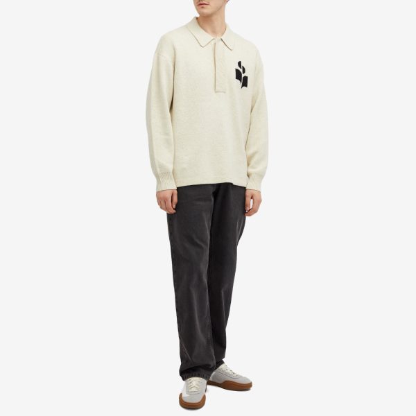 Isabel Marant William Logo Long Sleeve Polo