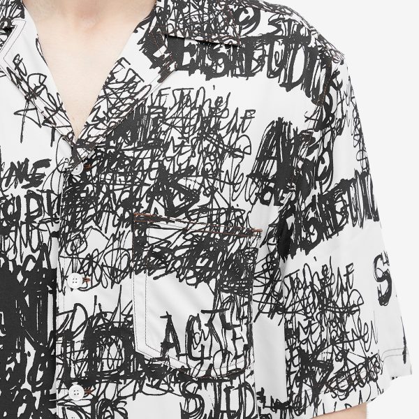 Acne Studios Sowen Chaos Print Short Sleeve Shirt