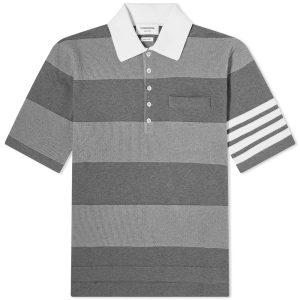 Thom Browne 4 Bar Rugby Stripe Polo Shirt