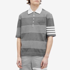 Thom Browne 4 Bar Rugby Stripe Polo Shirt