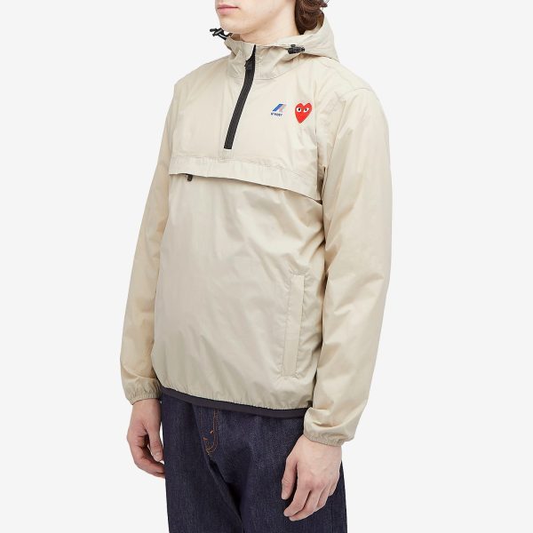 Comme des Garçons Play x K-Way Half Zip Packable Jacket