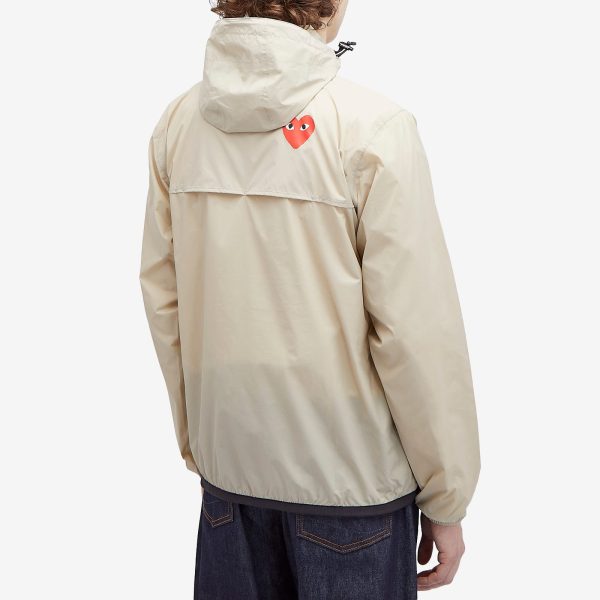 Comme des Garçons Play x K-Way Half Zip Packable Jacket