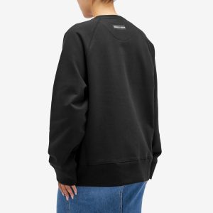 Marine Serre Moon Logo Fleece Raglan Sweatshirt