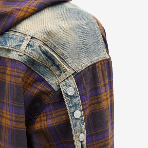 Acne Studios Saffia Washed Flannel Check Overshirt