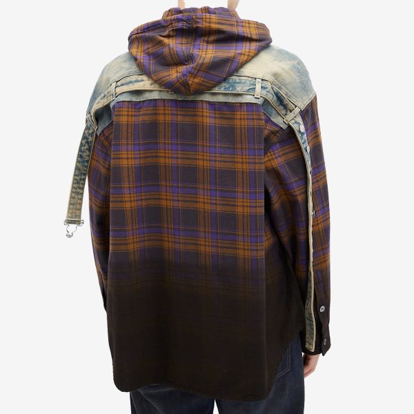 Acne Studios Saffia Washed Flannel Check Overshirt