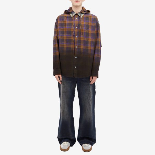 Acne Studios Saffia Washed Flannel Check Overshirt