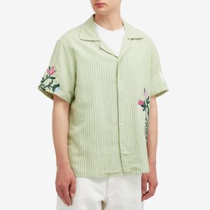 Drôle de Monsieur Embroidered Flowers Vacation Shirt