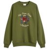 Drôle de Monsieur Flowers Slogan Crew Sweatshirt