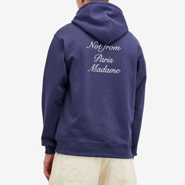 Drôle de Monsieur Not From Paris Madame Calligraphy Hoodie